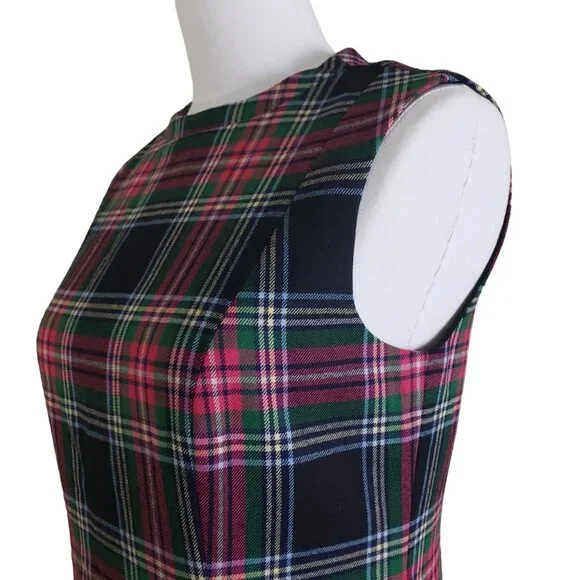 Pendleton Sheath Lined Plaid Dress 6 Wool Plaid Classic Style Like New Condition - Picture 2 of 11